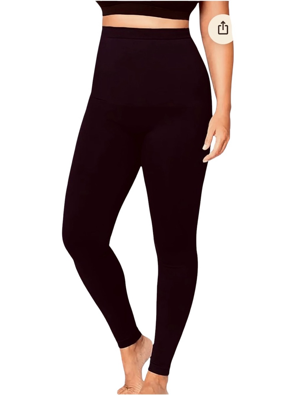 NWTS Shapermint Essentials High-Waist Black shaping Leggings, size Medium
